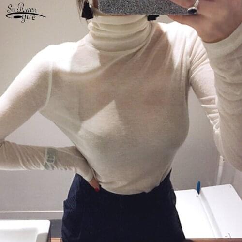 2021 New Spring Long Sleeve White Shirt Korean Blouse Office Casual Shirt Tops Female Sexy Slim Solid Women Blouses Blusas