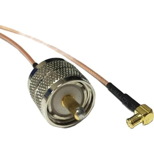New UHF Male Plug PL259 Switch MCX Male Right Angle RG178 Cable 15CM 6" for WIFI antenna
