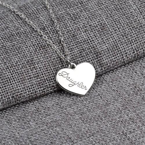 Customized Mother Daughter Puzzle Necklace love Gift DIY Exquisite Stainless Steel Personalized Mother Heart Necklace