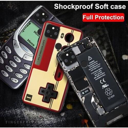 Pixel4A Shell For Google Pixel 4A 5G Case Pixel5XL Retro Camera Phone Painted Soft TPU Phone Case For Google Pixel 5 XL cases