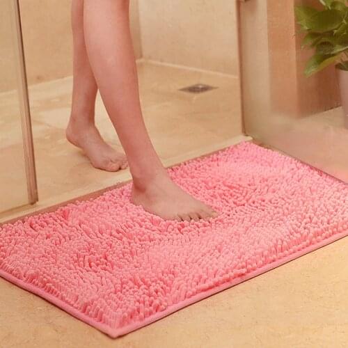Entrance Hall Floor Carpet Comfortable Living Room Doormat Foot Pad Nonslip Rug Toilet Bath Mat Solid Color Kitchen Rug 10 Color