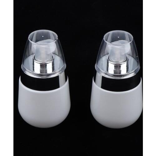 2pcs/set Empty Glass Makeup Bottle Essential Oil Cream Pump Bottle Dispenser