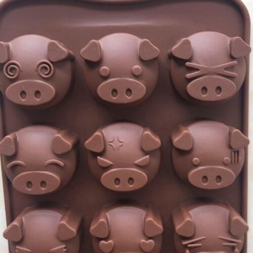 Pig Rose Flowers silicone mold Cake Chocolate Mold wedding Cake Decorating Tools Fondant Sugar Cake Mold