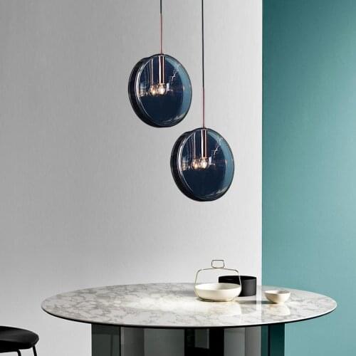 Nordic creative dining room chandelier simple personality art bedroom bedside villa light luxury glass chandelier