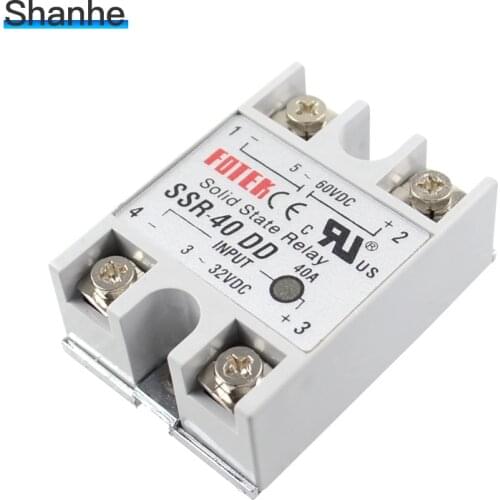 SSR-40DD input 3-32VDC output 5-60VDC FOTEK solid state relay ssr40dd