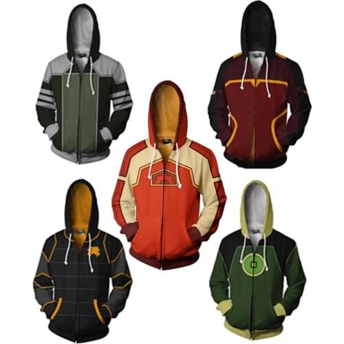 Avatar The Last AirbenderCospaly Hoodies 3D Printed Zip Up Hip Hop Streetwear Adult Men Hoodies