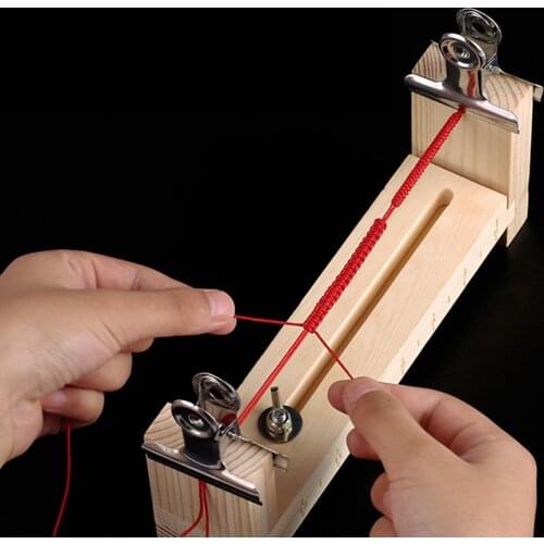 DIY Weaving Maker Bracelet Knitting Tools Wooden Bracelet Weaver Tool Wristband Maker Rope Knot Parachute Cord Braided Wristband