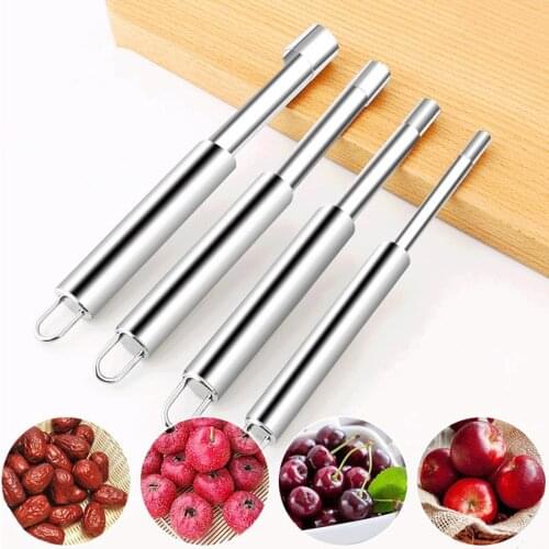 New 1PC Stainless Steel Corer Fruit Seed Core Remover Pear Cherry Corer Seeder Slicer Kitchen Gadgets Fruit & Vegetable Tools