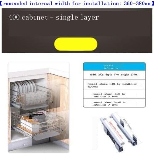 De Cosina Drawer for Dish Keuken Organizer Stainless Steel Rack Cocina Cozinha Kitchen Cabinet Cestas Para Organizar Basket