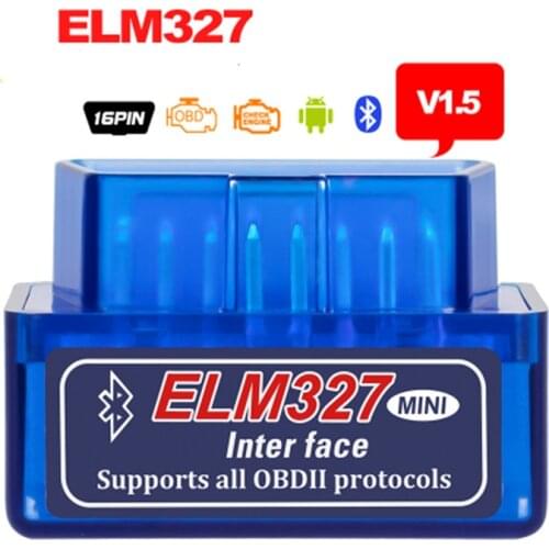 Super Mini ELM327 Bluetooth V1.5 Pic1825K80 Chip Obd2 Diagnostic Tool ELM 327 Scanner with Switch