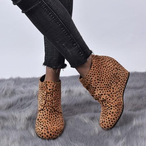 2020 New Feminina Antiskid Booties Winter Women Ankle Boots side zipper Footwear Platform High Heels Wedges Shoes Woman Botas 43