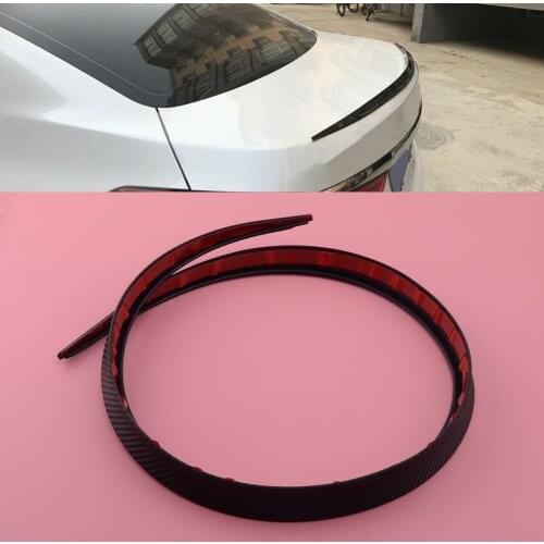 1.2M Universal Carbon Fiber Style Car Rear Roof Trunk Spoiler Wing Lip Sticker Trim