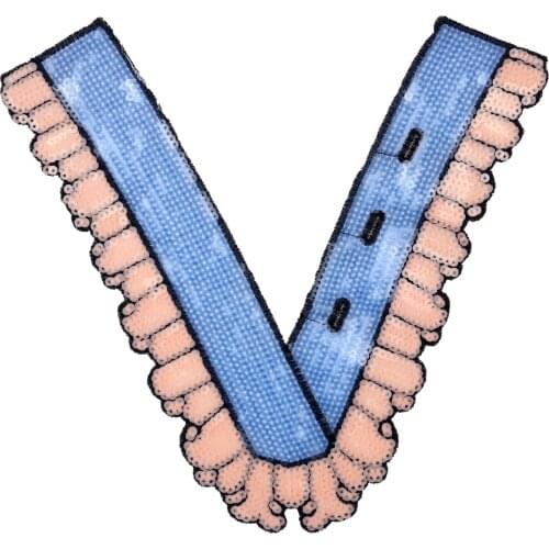 10pcs large sequins clothes collar badge embroidery cloth patch sew on Clothing Accessories bag Decoration