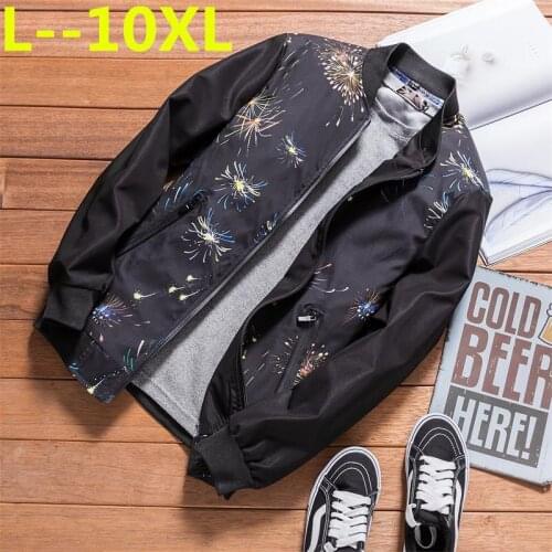10XL 6XL 8XL Brand Casual Jacket Spring Bomber Jacket Men Windbreaker Fashion Casual Coats Loose fit Plus Size Outerwear