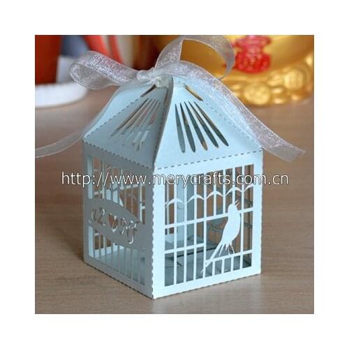 250 pcs/lot Customized 'bird cage"wedding candy box, chocolate packaging box