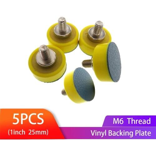 5pcs 1" 25MM Vinyl Backing Plate Sanding Pad with M6 Thread for PSA Discs Replacement Pad Abrasive Tools