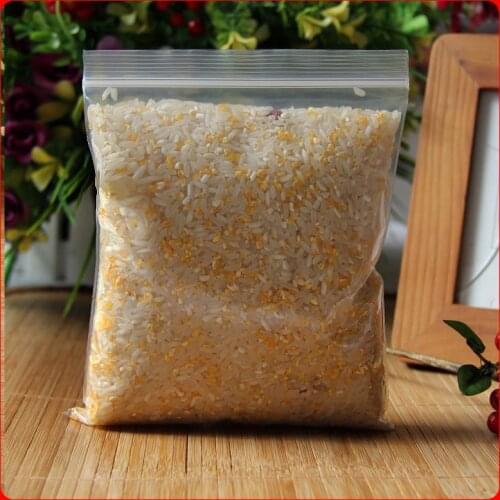 Almacenamiento Comida 100pcs 14x16cm 200microns Thickness Plastic Transparent Bag , Zipper lock Clear Packaging Package Bags
