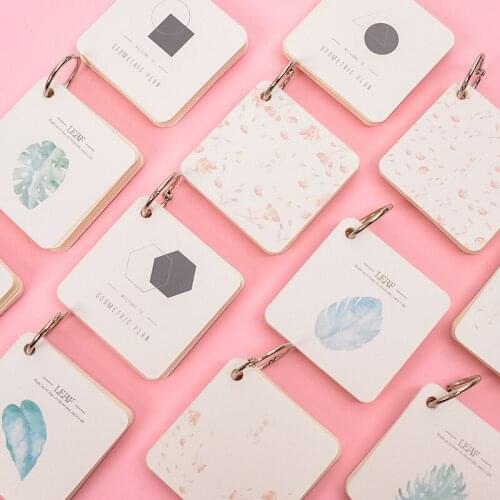 English word book, scratch pad, ring-shaped small book, mini portable notebook Note blank word card memo pad notepad