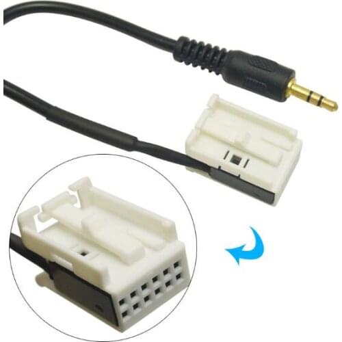 Aux audio input wire Listen to music on the car radio Cable Adapter 1.5m for Benz