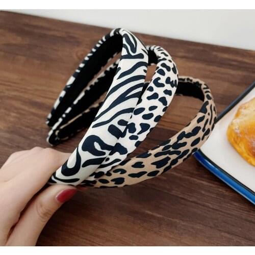 Bohemian Snake Print Hairband Wide Headband Leopard Pattern Hairbands Floral Hair Band Twisted Knotted Solid Color Accessories