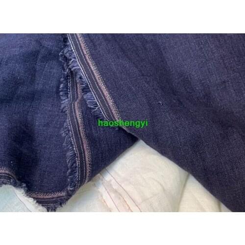 Brand thick imported yarn-dyed pure linen high-end apparel fabric
