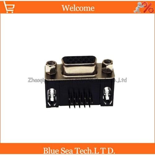 DR15 Female connector HDR15 VGA socket 15pin 90-degree curved needle D-SUB DB head HDR VGA serial ports