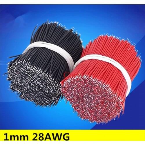 50pcs 0.1mm Double end 28AWG Bundle of wires Fly jumper wire cable Tin Conductor wires color choose 7 Strands Pure copper CZYC