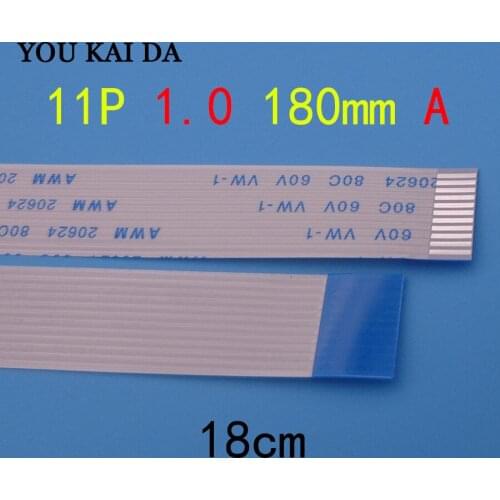 FFC FPC Jumper Cables 1mm Pitch 11Pos Forward Direction Flexible Flat Cable 11pin 11P 0.5 180mm A