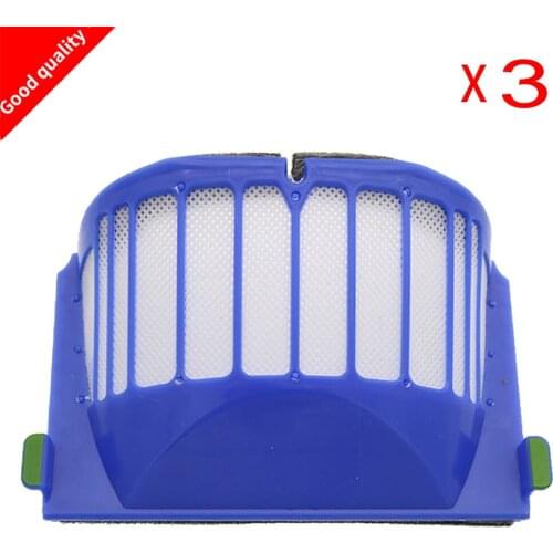 3pcs hepa filter for IROBOT ROOMBA 500 600 SERIES AEROVAC FILTER 528 536 551 552 564 580 595 620 630 650