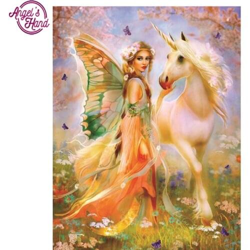 5D DIY diamond embroidery angel and unicorn diamond painting Cross Stitch full square Rhinestone mosaic home decoration