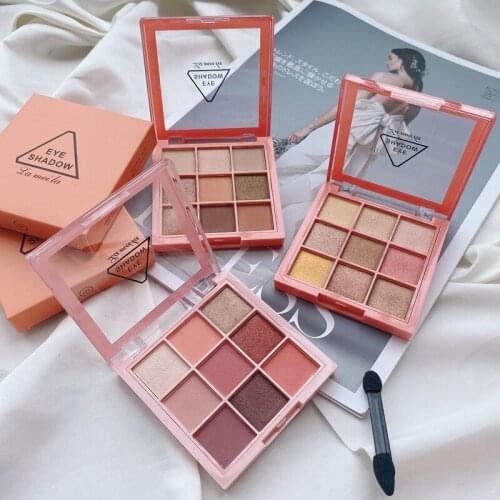 Make Up Eyeshadow palette 9 Kleuren Matte Oogschaduw palette Glitter oogschaduw Make-Up Naakt Make set Korea Cosmetica