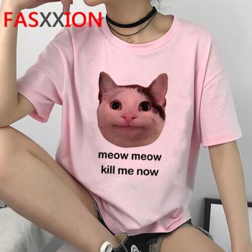 Cat Funny Cartoon Harajuku T Shirt Women Ullzang Kawaii Anime T-shirt Cute Graphic 90s Tshirt Korean Style Top Tees Female