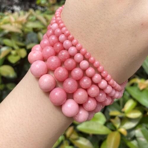 4/6/8/10/12mm 15'' Natural Red Rhodonite Round Stone Loose Beads Necklace Bracelet Earring Accessories For Jewelry Making Diy