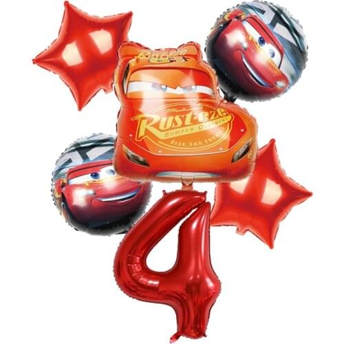 1 set Mickey McQueen Car Cake Children Birthday Party Birthday Decoration Latex Balloons Kid Toys​ 40inch Red Number Balls
