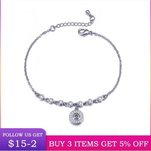 LByzHan Hot sale Simple Lucky Devil Eye Bracelet For Women Fashion Clear Zircon Bracelet 2020 New Arrival Jewlery CMB117