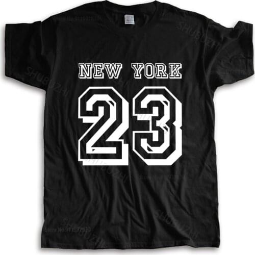 New arrived men t-shirt summer New York 23 Number Slogan Quality male cotton tee-shirt bigger size