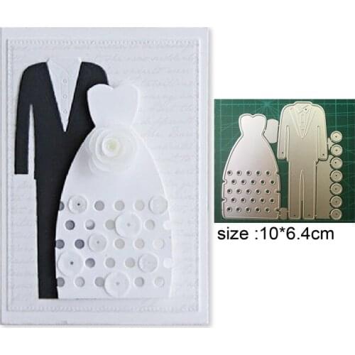 Wedding Couple Valentines Day Metal Craft Paper Die Cutting Dies for Scrapbooking/DIY Cards
