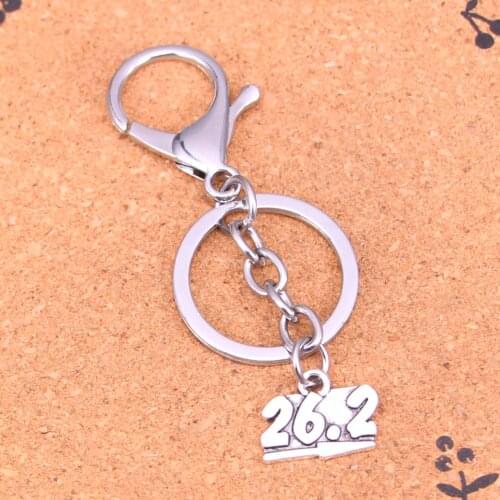 New Creative Chrome plated Metal Key Ring Best Gift Marathon 26.2 Keychain Keyring