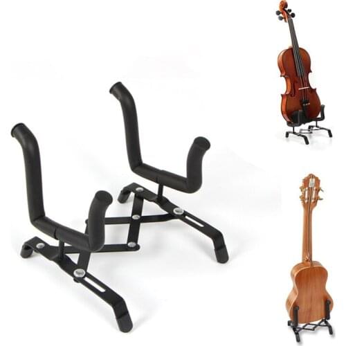 Black Stretching Instrument Support Bracket Stand for Guitar Bass Violin Ukulele