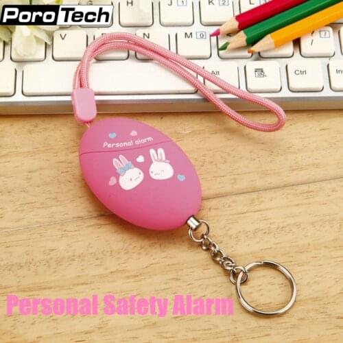 Wholesale 50pcs/lot 120db self defense personal alarm keychain Anti-Attack Safety Alarm Bag Decoration for Girls kids students