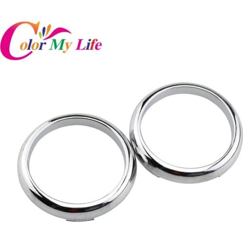 Color My Life 2Pcs/Set ABS Chrome Front Head Fog Light Fog Lamp Lights Cover Sticker for Ford Focus 2 Mk2 2009 2010 2011 2012