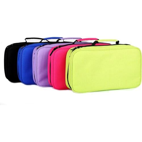 Big 60 Holes School Pencil Case for Art Marker Pen Box Large Removable Bag Girls Boys Cartridge Stationery Kit Pencilcase Pouch