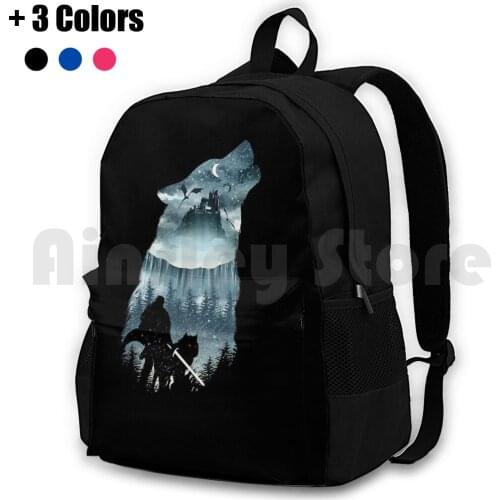 Kaer Morhen Outdoor Hiking Backpack Waterproof Camping Travel Kaer Morhen Emblem Geralt Triss Yennefer Ciri Ps4 Pc Xbox One