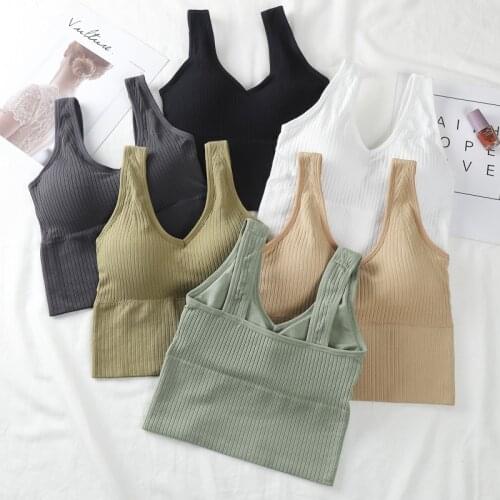 Sports Bra Women Breathable Padded Yoga Bra With Adjust Strap Athletic Gym Running Seamless Fitness Vest Sport sleep Bra Tops