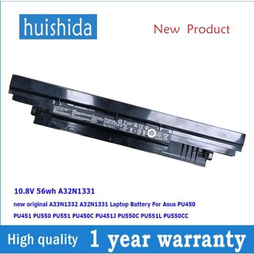 10,8 V 56wh A32N1331 New original laptop battery for Asus PU450 PU451 PU550 PU551/551L PU450C/451J PU550C/550CC A33N1332 series