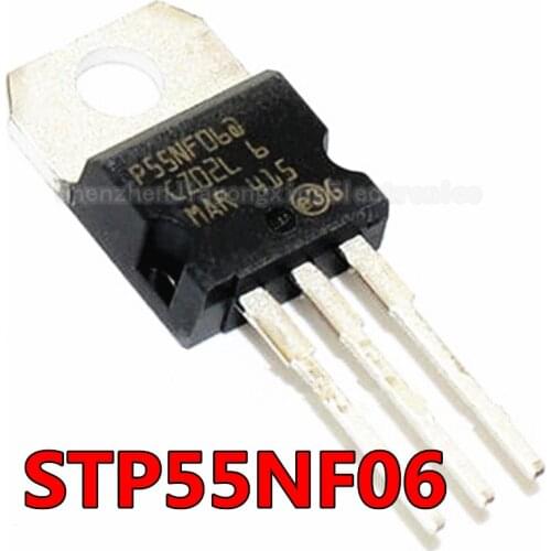 10PCS STP55NF06 TO-220 P55NF06 TO220 55NF06 new MOS FET transistor