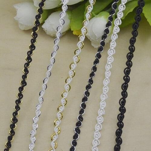 100Metres Curtain Lamp Sofa Pillow Edge Tapestry Braid Lace Trim Ribbon Gold Fringe DIY Accessories For Sewing Cinta De Encaje