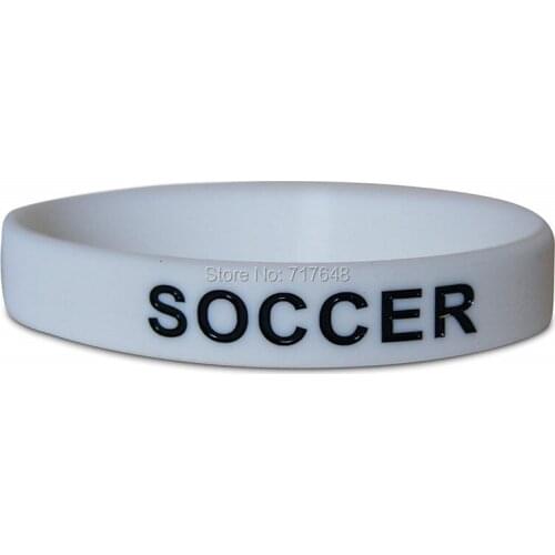 100pcs Sports Variety Soccer wristband silicone bracelets free shipping by epacket A