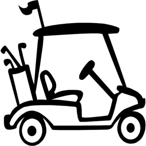 16*16cm Golf Cart Vinyl Decal Sticker For car Funny Car Window Bumper Novelty JDM Drift Vinyl Decal Sticker