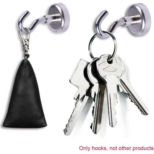 2PCS Strong Magnetic Hooks Heavy Duty Wall Hooks Hanger Key Coat Cup Hanging Hanger for Kitchen Storage Organization